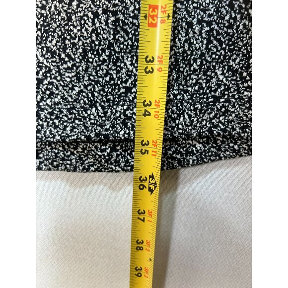 Loft Womens Cozy Square Neck Shift Dress Long Sleeve Size M Black White Speckled - Picture 8 of 12